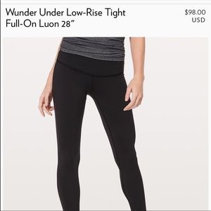 LuLuLemon Wunder Under Leggins